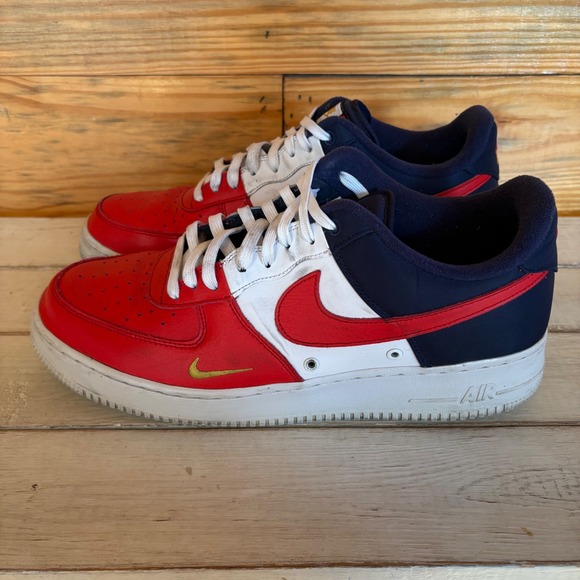 Nike Air Force 1 AF1 4th of July‎ Red White & Blue Men's Sz 13 RARE HTF Colorway - Picture 5 of 9